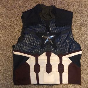 Mens 3XL Captain America Biker Vest EUC